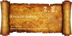 Kocsis Bence névjegykártya